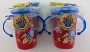 2 x Nuby Wonder Cup Twin Handle No Spill Trainer Sipeez Red 6m+ 240ml NEW