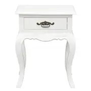 Centrum Furniture French Provincial 1 Drawer Side Table - White