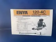 ENYA 120-4C ORIGINAL INTRUCTION AND PARTS SHEET