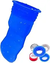 Shower Floor Drain Backflow Preventer, Waterless Trap Seal, One Way Drain Valve Sewer Core (2.63-3 inch, Blue)