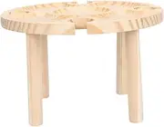 Toddmomy 1pc Durable Outdoor Wine Table Portable Picnic Wine Rack Wooden Design for Camping Beach Park and Indoor Gatherings Easy to Carry and No Assembly Required