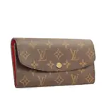 LOUIS VUITTON LV 路易威登 EMILIE M60697 釦式長夾(紫紅色)