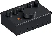 Fosi Audio PH05 5-Channel Headphone Splitter Amplifier, Mini Headphones Amp for Music Studio Mixer, Audio Sharing, Podcast Monitor, Supports 16-300 Ohm High Impedance IEM with 12V Power Adapter