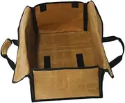 TOGEVAL Capacity Firewood Tote Bag Waxed Canvas Carrier with Handle Firewood Holder for Outdoor Grilling Camping and Use Mud Color