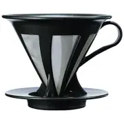 Hario Paperless Coffee Dripper Black Stainless Steel Filter CFOD-02 F/S w/Track#