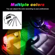 Bluetooth Phone App Control RGB 48LED Strips Car Interior Floor Atmosphere Light