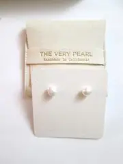 NEW Baroque Freshwater Pearl 6-7mm Stud Post Earring White Sterling Silver .925