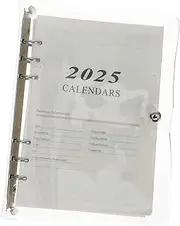 ARTIBETTER Transparent Notebook Planner Monthly Schedule Notepad for Office School Comfortable Writing Lightweight Portable for Organizing Tasks and Developing Habits