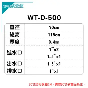 【C.L居家生活館】華泰 WT-D-500 平底不鏽鋼水塔/304水塔/蓄水塔/500L (8折)