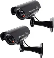 Madlife Garage 2pcs Dummy Surveillance Camera, Fake Camera, Outdoor CCTV Camera with LED Light, Battery Operated, Dummy Outdoor Camera