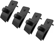4pcs Wall Clip Clothes Hanging Rack Clothes Hook Rack Clothing Hangers Quilt Rack Rugs Wall Hanging Clamps Scarf Hanger Quilt Hangers for Wall Rug Hooks Black Plastic