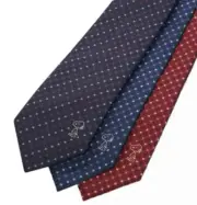 Peanuts Official Shop Snoopy Tie Small pattern [Dark Blue/Light Blue/Red] 1pc