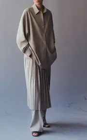 [Adam Lippes] Relaxed Tropical Wool Shirt