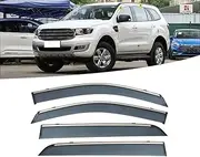 4Pcs Car Window Wind Deflector for F&o-rd Everest 2016-2021 Car Side Door Stick-On Deflector Rain Deflector Car Protection Accessories Automotive Accessories