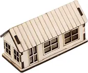 Realistic Miniature House Toy Unfinished Wood Crafts for Children Educational Jigsaw Puzzles DIY Wooden House Model Kit