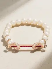 [Ananya] Ananya - Chakra 18-karat Rose Gold Multi-stone Bracelet - 16 16 Gold