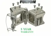 Fulton Fold-Away Bolt-On Hinge Kit, 3" x 3" Trailer Beam, Zinc, Rating 5,000 lb