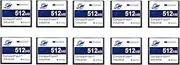 Dogfish 10 Pack 512MB Compact Flash Memory Card High Performance Industrial CF Type I Card FAT16 for Industrial Equipment and Vintage Digital Cameras