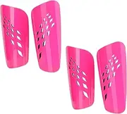 TOBBOMEY 2 Pairs Legging Plate Guards Small Protector Shield Support Protective Pads Dark Calf Jr Indoor Protection Shinguard Soccer Shin Pp Rosy