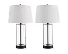 Signature Design by Ashley Wilmburgh Casual 25.75" Glass Table Lamp with USB-C