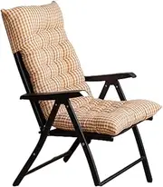 Patio Chaise Lounger Cushion Indoor/Outdoo Sofa Cushion with Ties Thick Padded Swing Bench Cushion(Bean Paste,48 * 155cm)