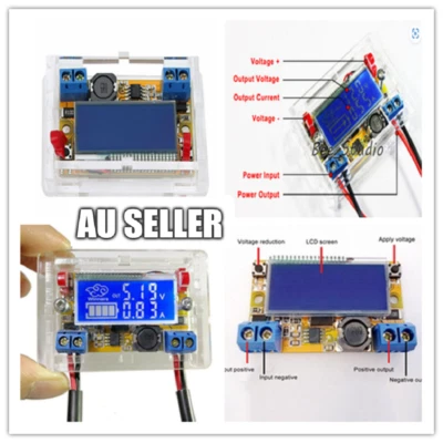 DC-DC Adjustable Buck Converter Step Down Power Supply Module LCD with Shell