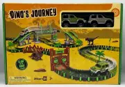 JITTERYGIT Dinosaur Track Set Toy, DINO'S JOURNEY Glow in the Dark Stickers