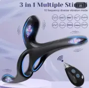 cock ring penis usb rechargeable vibrating lubricant remote control vibrator 22
