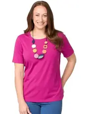 [Fella Hamilton] Summer Camp Short Sleeve Tee in Magenta