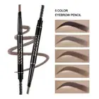 5 Colors Eyebrow Pen With Brush Waterproof Eye Makeup Brow Tint Double Head AU