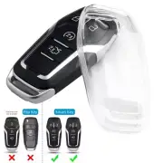Transparent Clear Key Fob Cover Case Holder For Ford For Mustang For Edge Part