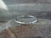 Navajo Indian Sterling Silver Bangle Bracelet Signed by Tahe