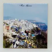 Fira Greece Ceramic Tile Trivet Coaster Travel Souvenir 4" x 4"