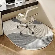 Soundproof Office Rug for Carpet, Computer Gaming Rolling Chair Mat Under Desk - Low-Pile, Non-Slip Grey,90 * 60cm
