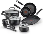Tefal Signature Expert 12 Pc Cookware Set Non Stick Pots Fry Pans Utensils