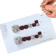 Glossy Toe Nails,Glitter Artificial Toenail | Sparkling Cat's EyeToenail, Glossy Fake Toe Nails Manicure Art Easy To Apply For Women Girls For Summer