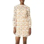 NWT Cynthia Rowley Floral Lace Bell Sleeve Shift Mini Dress 6