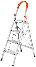Aluminum 4 Step Stool Lightweight Step Ladder Folding Anti-Slip with Rubber Hand Grip 330lbs Capacity Home and Kitchen Anti-Slip Stepladders