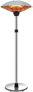Outdoor Patio Heater, Stainless Steel Outdoor Heater, 3-Level Adjustable Power Waterproof Heater, Height Adjustable Halogen Heater, Outdoor Electric Heater for Terrace