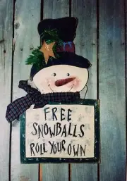 Kuhl Kuts Woodworking Pattern #151 FREE SNOWBALLS Top Hat Snowman Americana