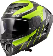 LS2 FF807 Dragon Trax Carbon Helmet, carbon-yellow, Size XL for Men Carbon Yellow