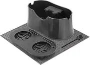 Aijohnny Coffee Knock Box, ABS Shock-Aabsorbent Coffee Bin, Espresso Tamping Station for 51/54/58MM Espresso Distributor, Tamper, Puck Screen Accessories & Latte Art Pen (Black)