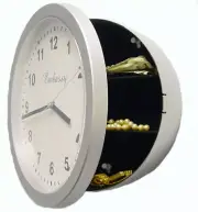 Clock Wall Safe Hidden Secret Storage Jewelry Box Security Money Stash Cash