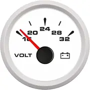 52mm Racing Car Volt Gauges Voltage Meter Gauge Voltmeters 9-32V for Auto Boat Yacht RV Automotive Voltmeter(WW 1632V)