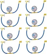 Mobestech 8 Pcs Professional 1/2 Filling Gauge Ac Charging Hose 49cm R134a Compatible High Performance