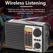 Solar Radio Portable FM/AM SW Digital Bluetooth Speaker MP3 Player Rechargeable