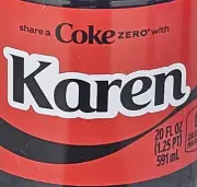 Share a Coke with Karen 2025 Personalized Gift Coca~Cola Bottle 20oz Zero