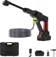 Cordless Pressure Washer 1060 PSI, 3 Speeds Ajustable Electric Power Washer, 6-in-1 Nozzle Portable 4.0 Ah Battery Operated High Pressure Cleaner for Car Garden Floor Swimming Pool Power Washers