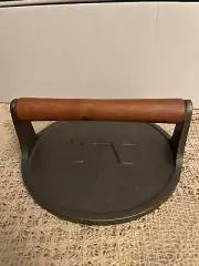 Iron Grill Press Bacon Press With Wood Handle Burger Press Kitchen Meat Press