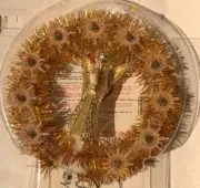 Vintage Star Christmas Tree Topper Yellow Star Angel In Box U.S.A